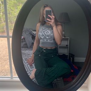 FOREVER 21 (NWT) Green HighWaisted Pants